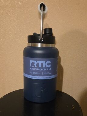RTIC Half Gallon Jug Insulated Bottle 64oz Stainless Steel - Navy Blue